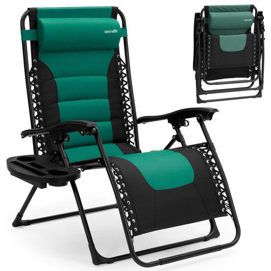 Zero Gravity Lounge Chair - Ultimate Comfort - Steel & Textilene - Green - SL1ZGRCP36