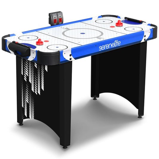 48 Air Hockey Table Smooth Glide LED Scoreboard White Finish - SLARHKY430