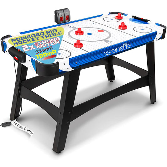 54 Air Hockey Table Smooth Glide 12V Motor LED Scoreboard Blue - SLARHKY54