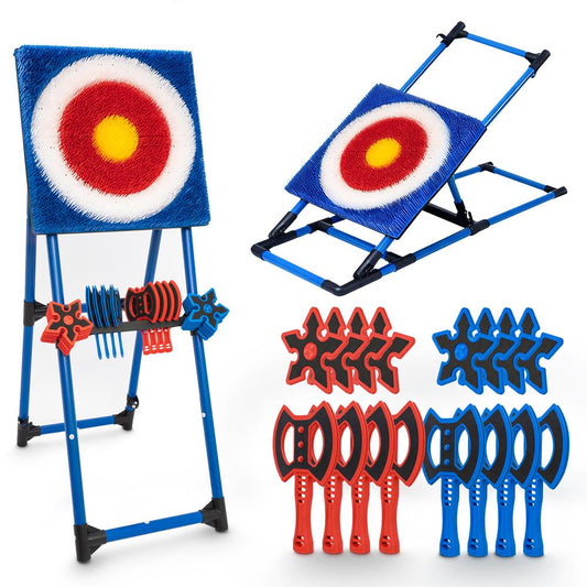 Serenelife Axe Throwing Game Set - Premium Fun And Competitive Indoor/ Outdoor Target Game For Parties Events And Team-Building Activities - SLAXE08