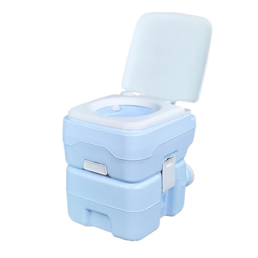 Portable Toilet 120 Flushes Leak-Proof HDPE Moonwhite - SLCATL200