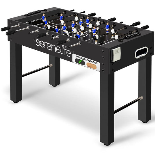 48 Foosball Table Tournament-Grade Chrome Steel Rods Black - SLFSBLT75BK