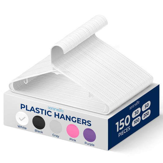 Plastic Hangerwhitepack Of 150 - SLHPL150