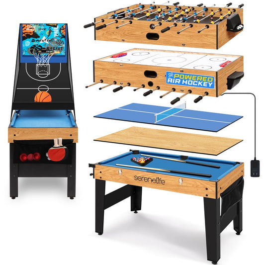 48 6-in-1 Game Table Space-Saving MDF Indoor/Outdoor Use - SLMTARHK006