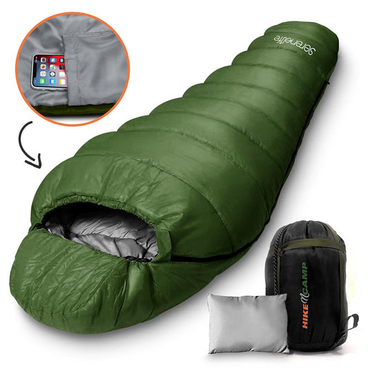 Mummy Sleeping Bag Weatherproof 210T Polyester Camouflage - SLSCA5
