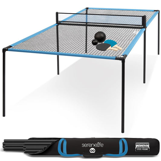Trampoline Ping Pong Table - Portable Adjustable Steel Frame Indoor/Outdoor - SLSPDRPG100