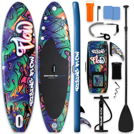 Inflatable Paddle Board - Stable Non-Slip Deck 106 Blue - SLSUPB636