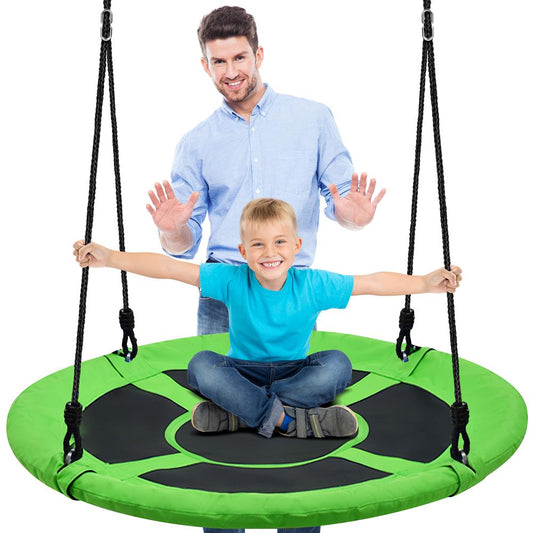 Saucer Swing 40 for Kids Waterproof Padded Frame Green - SLSWNG100GN