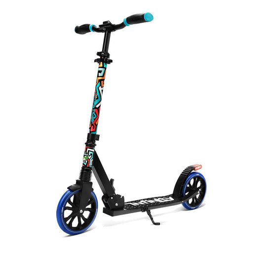 Kick Scooter for Teens & Adults Adjustable Alloy Deck Graffiti Design - SLTS24