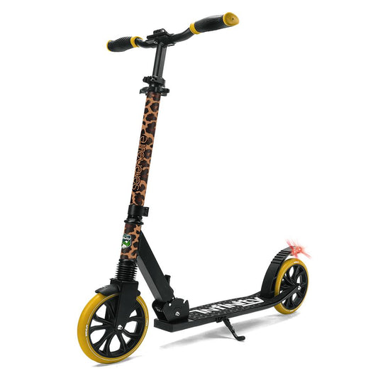 Kick Scooter for Teens & Adults Foldable Alloy Deck Leopard Design - SLTS85